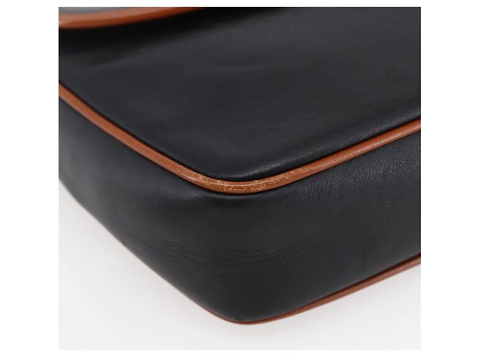 Céline Borsa a Spalla CELINE in Pelle Nera e Oro Auth ep11125 Nero D'oro - vista 11