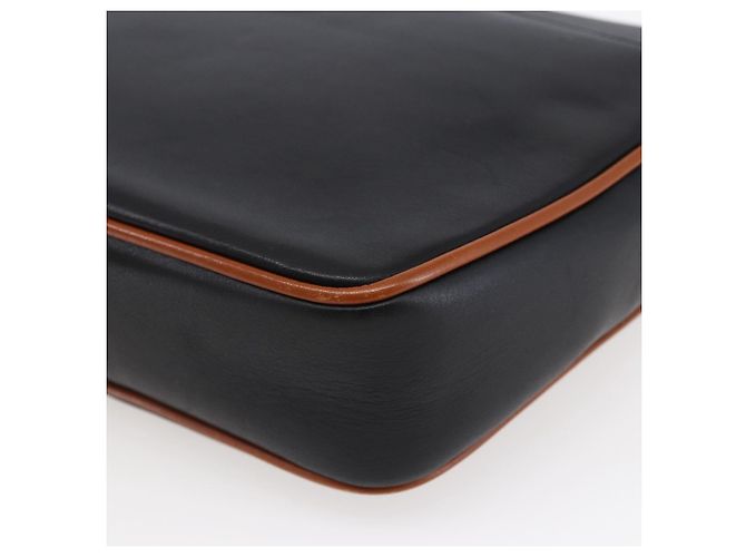 Céline Borsa a Spalla CELINE in Pelle Nera e Oro Auth ep11125 Nero D'oro - vista 12
