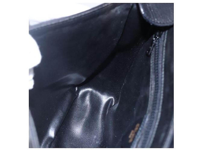 Céline Borsa a Spalla CELINE in Pelle Nera e Oro Auth ep11125 Nero D'oro - vista 18
