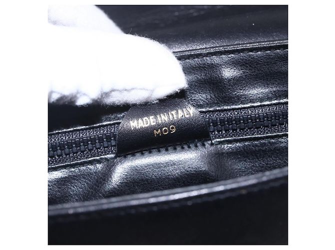 Céline Borsa a Spalla CELINE in Pelle Nera e Oro Auth ep11125 Nero D'oro - vista 21