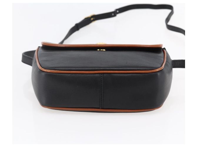 Céline Borsa a Spalla CELINE in Pelle Nera e Oro Auth ep11125 Nero D'oro - vista 9