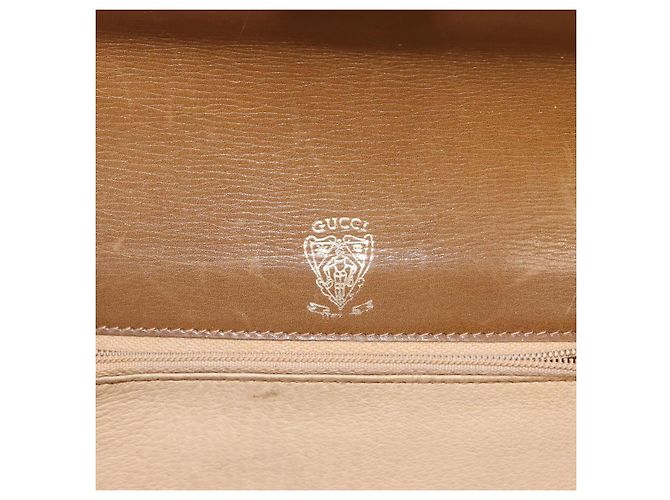 Gucci Borsa a Spalla in Pelle Marrone Oro Auth BA6561 D'oro - vista 16
