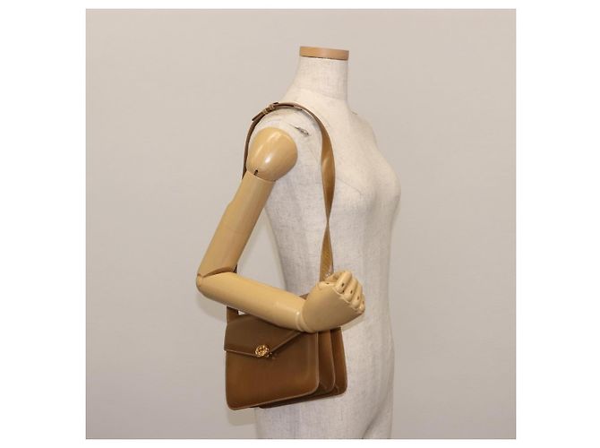 Gucci Borsa a Spalla in Pelle Marrone Oro Auth BA6561 D'oro - vista 25