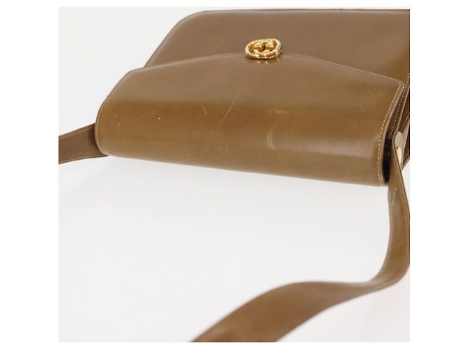 Gucci Borsa a Spalla in Pelle Marrone Oro Auth BA6561 D'oro - vista 6