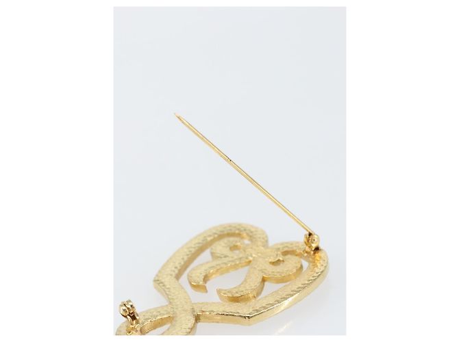 Spilla Christian Dior in metallo dorato Auth sw1641 D'oro - vista 10