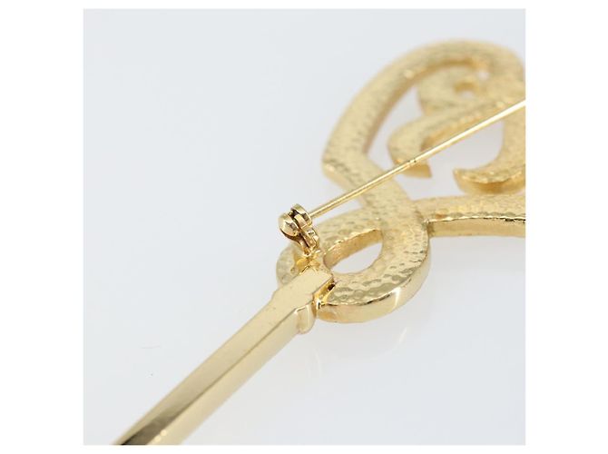Spilla Christian Dior in metallo dorato Auth sw1641 D'oro - vista 11