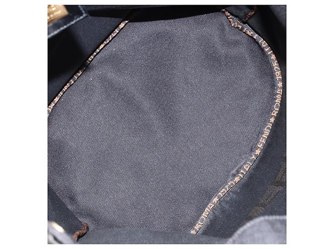 Borsa a Mano FENDI in Nylon Nero e Oro Auth ep10985 D'oro - vista 11