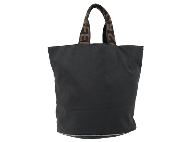 Borsa a Mano FENDI in Nylon Nero e Oro Auth ep10985 D'oro - vista 2
