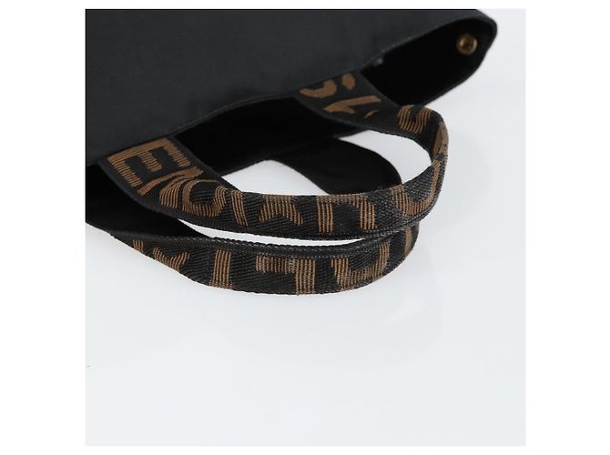 Borsa a Mano FENDI in Nylon Nero e Oro Auth ep10985 D'oro - vista 7