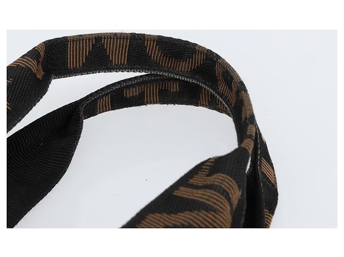 Borsa a Mano FENDI in Nylon Nero e Oro Auth ep10985 D'oro - vista 8