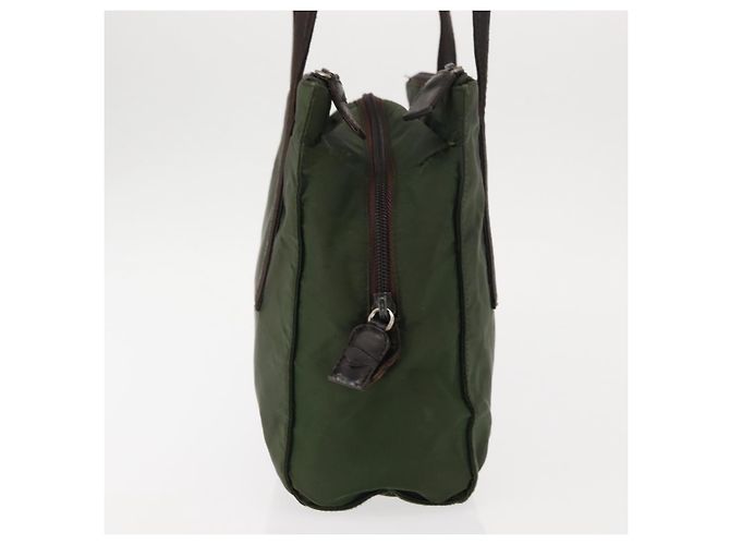PRADA Tote Bag aus Nylon Khaki Silber authentisch bs29880 - Ansicht 5