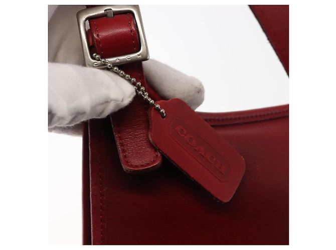 Coach Borsa a Spalla in Pelle Rossa Auth am9326 Rosso - vista 14
