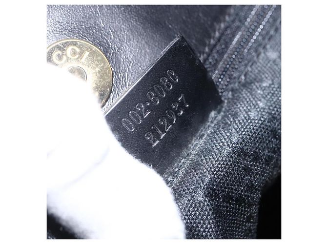 Borsa a Mano GUCCI Nylon Beige Oro 002 8080 Auth kk590 D'oro - vista 23