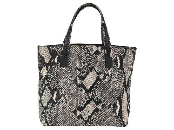 Borsa a Mano GUCCI Nylon Beige Oro 002 8080 Auth kk590 D'oro - vista 3