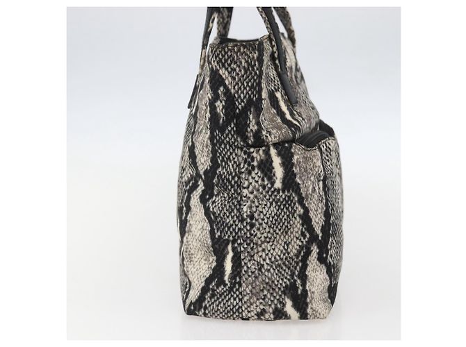 Borsa a Mano GUCCI Nylon Beige Oro 002 8080 Auth kk590 D'oro - vista 4