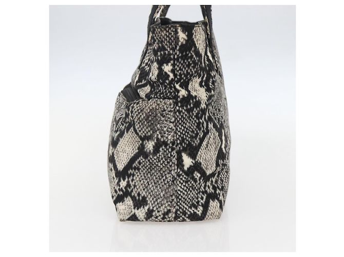 Borsa a Mano GUCCI Nylon Beige Oro 002 8080 Auth kk590 D'oro - vista 5