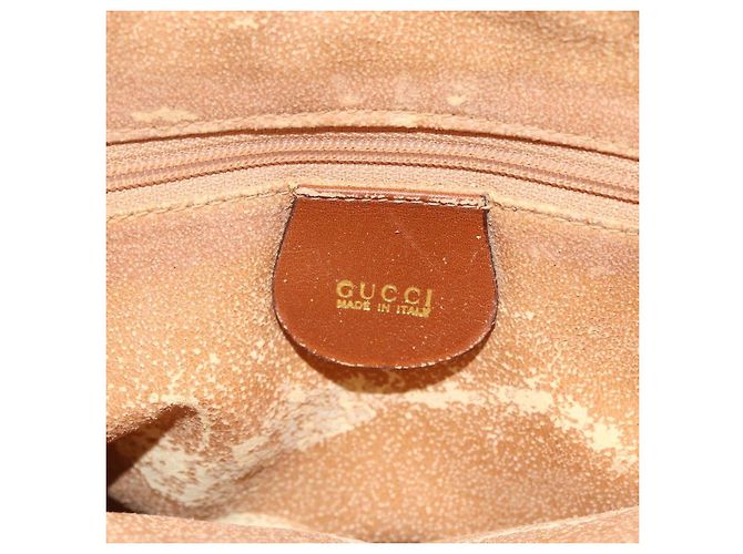 Borsa a mano in pelle Gucci Bamboo 2 in 1 marrone oro 000 1274 0290 Auth 155221 - vista 17