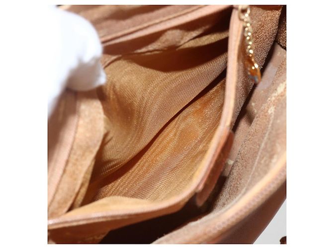 Borsa a mano in pelle Gucci Bamboo 2 in 1 marrone oro 000 1274 0290 Auth 155221 - vista 22