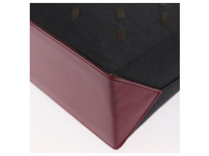Burberry Borsa a Spalla Nova Check in Nylon e Pelle Grigia Argento Auth ka787 Marrone - vista 11