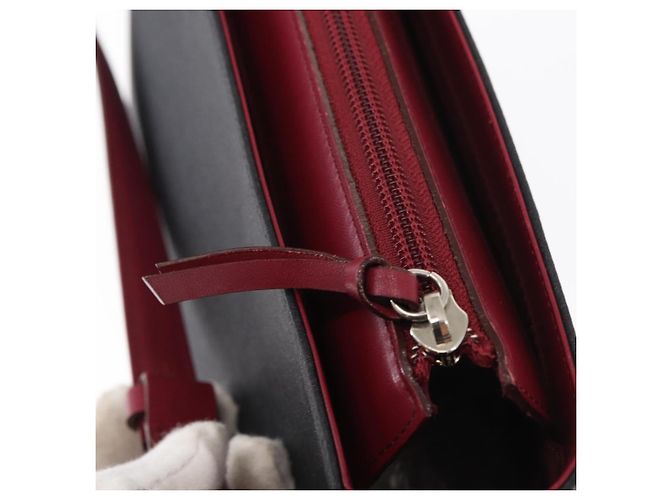 Burberry Borsa a Spalla Nova Check in Nylon e Pelle Grigia Argento Auth ka787 Marrone - vista 14