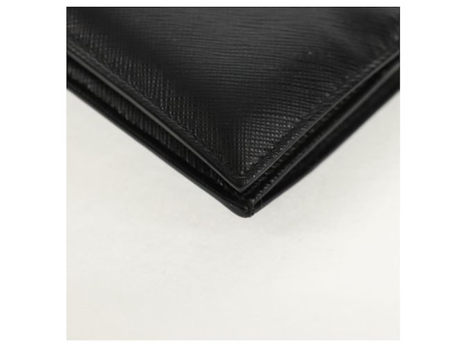 Saffiano Portafoglio PRADA in pelle Safiano Nero Auth 156712V - vista 10