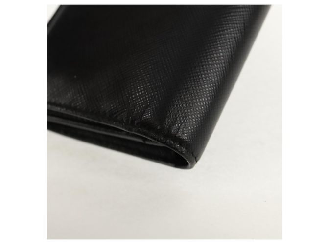 Saffiano Portafoglio PRADA in pelle Safiano Nero Auth 156712V - vista 11