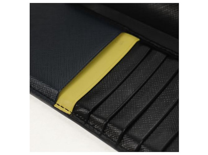 Saffiano Portafoglio PRADA in pelle Safiano Nero Auth 156712V - vista 17