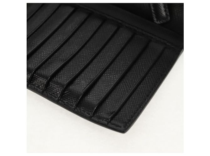 Saffiano Portafoglio PRADA in pelle Safiano Nero Auth 156712V - vista 18