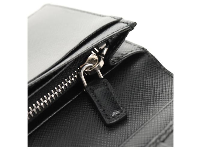 Saffiano Portafoglio PRADA in pelle Safiano Nero Auth 156712V - vista 19