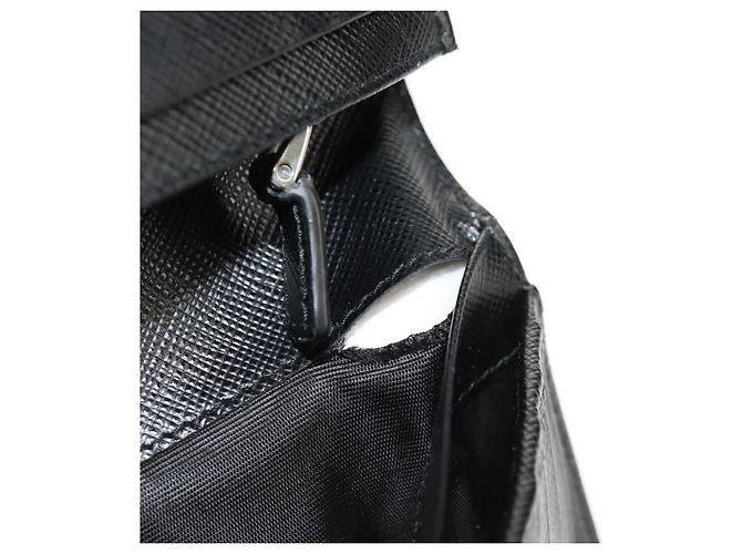 Saffiano Portafoglio PRADA in pelle Safiano Nero Auth 156712V - vista 24