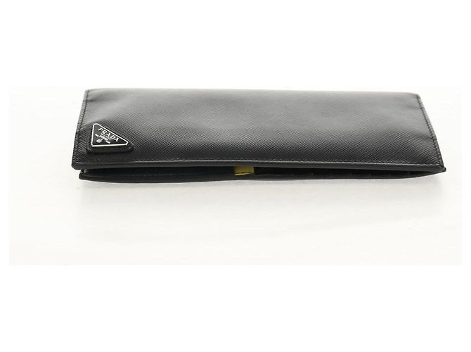 Saffiano Portafoglio PRADA in pelle Safiano Nero Auth 156712V - vista 5