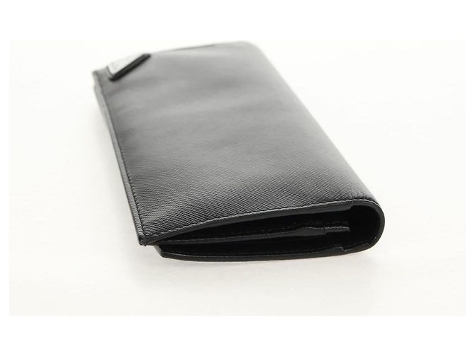 Saffiano Portafoglio PRADA in pelle Safiano Nero Auth 156712V - vista 6