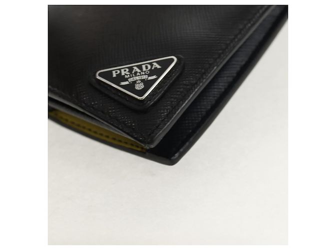 Saffiano Portafoglio PRADA in pelle Safiano Nero Auth 156712V - vista 9