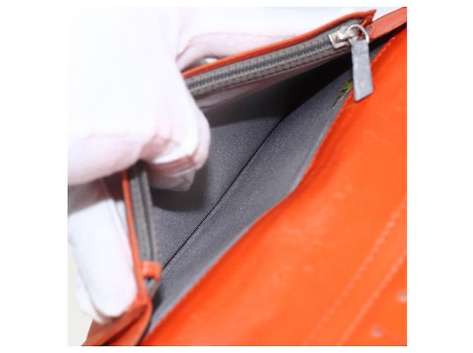 CHANEL Icon line Long Wallet Emaille Orange CC Auth bs31694 - Ansicht 18