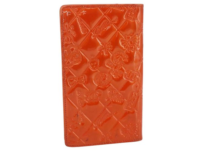 CHANEL Icon line Long Wallet Emaille Orange CC Auth bs31694 - Ansicht 3