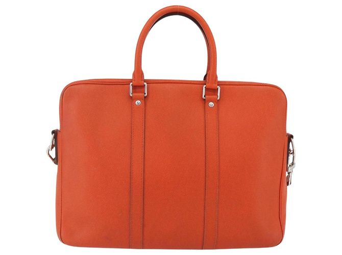 LOUIS VUITTON Taiga Borsa Porta Documenti da Viaggio Arancione M30637 LV Auth 156354 - vista 13