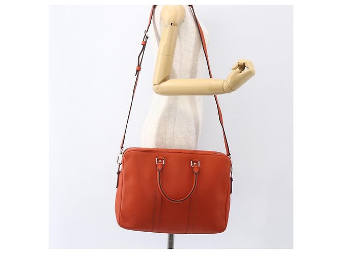 LOUIS VUITTON Taiga Borsa Porta Documenti da Viaggio Arancione M30637 LV Auth 156354 - vista 24