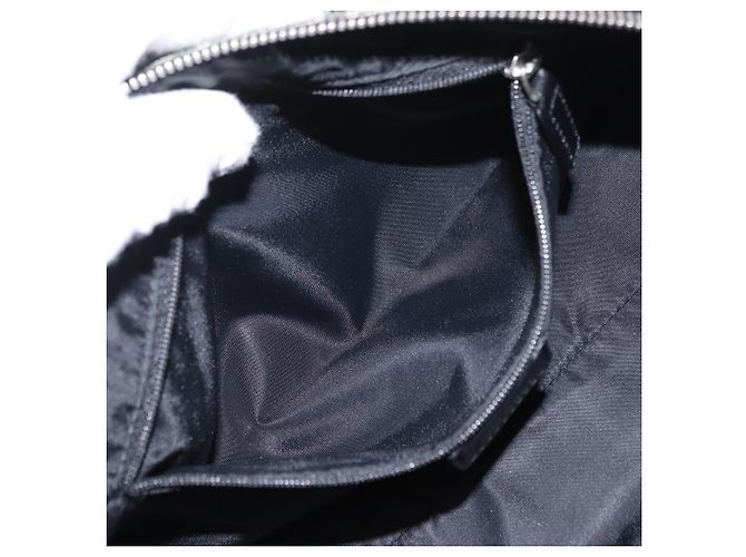 Bolso de mano de lona Trotter Christian Dior Negro Plata Auth 156495 - vista 22