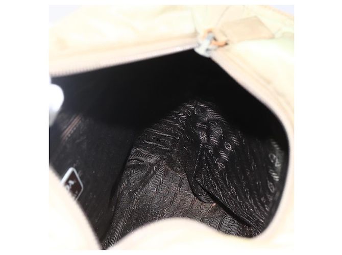 Borsa Tote PRADA Nylon Beige Argento Auth 157778 - vista 19