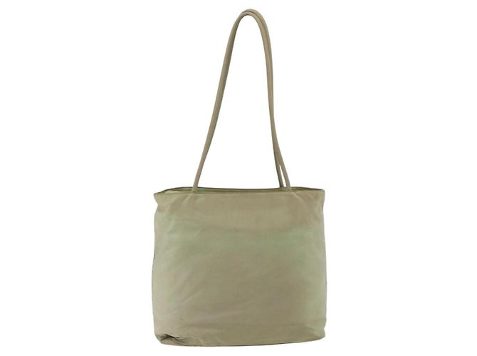 Borsa Tote PRADA Nylon Beige Argento Auth 157778 - vista 3