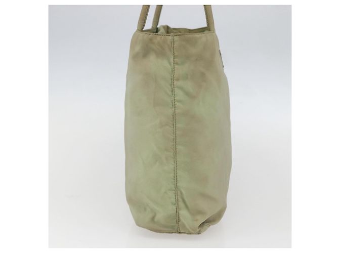Borsa Tote PRADA Nylon Beige Argento Auth 157778 - vista 4