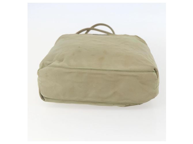Borsa Tote PRADA Nylon Beige Argento Auth 157778 - vista 9