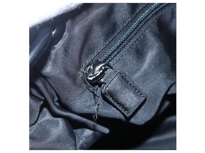 Borsa a spalla con catena Prada in nylon nero argento autentica kk583 - vista 15