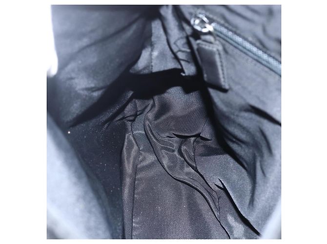 Borsa a spalla con catena Prada in nylon nero argento autentica kk583 - vista 18