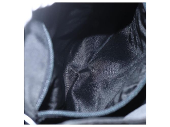 Borsa a spalla con catena Prada in nylon nero argento autentica kk583 - vista 19