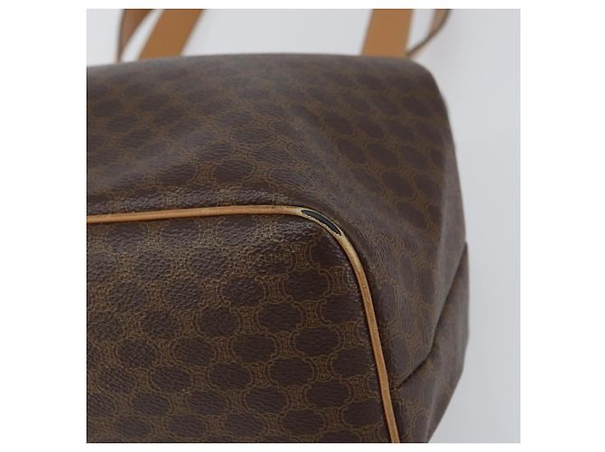 Céline Bolsa tote em lona Macadam CELINE em couro PVC marrom dourado Auth bs31514 - vista 10