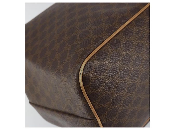 Céline Bolsa tote em lona Macadam CELINE em couro PVC marrom dourado Auth bs31514 - vista 11