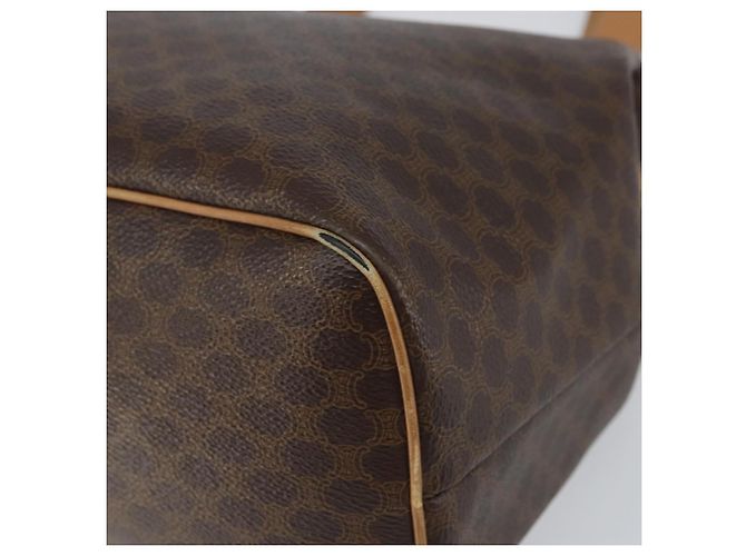 Céline Bolsa tote em lona Macadam CELINE em couro PVC marrom dourado Auth bs31514 - vista 12