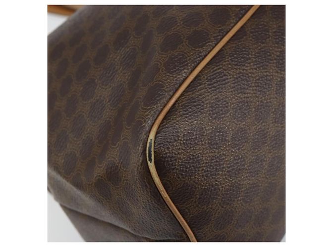 Céline Bolsa tote em lona Macadam CELINE em couro PVC marrom dourado Auth bs31514 - vista 13