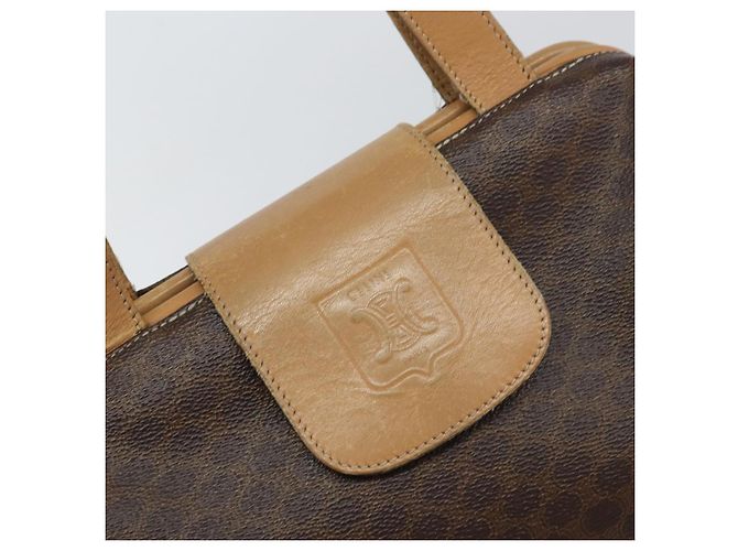 Céline Bolsa tote em lona Macadam CELINE em couro PVC marrom dourado Auth bs31514 - vista 14